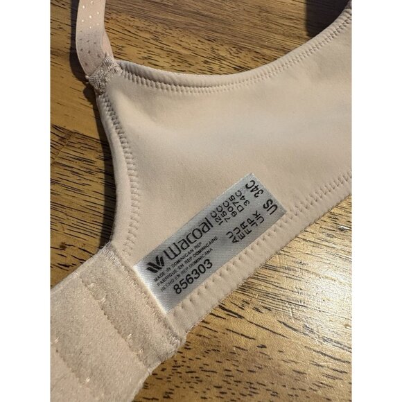 WACOAL Back Appeal Wire Free T-Shirt Bra Light Pink Wireless Comfort Casual 34C - Picture 5 of 5